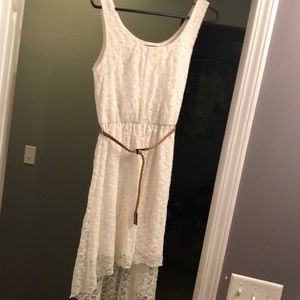 White high low dress
